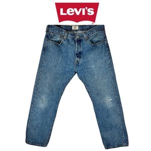 Levi's | Mens‎ 34x30 | Original 501 Straight Leg Button Fly Blue Denim Jeans